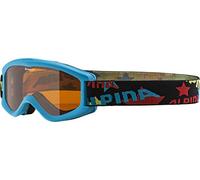 ALPINA Unisex - Bambini e Ragazzi Occhiali da Sci, Plastica, Cyan, Taglia Unica