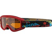 ALPINA Unisex - Bambini e Ragazzi Occhiali da Sci, Rosso, Taglia Unica, Red