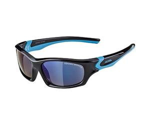 ALPINA Unisex - Bambini, FLEXXY KIDS Occhiali da sole, black-cyan, One Size