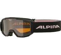 ALPINA Unisex - Bambini, PINEY Occhiali da sci, black-rose, One Size