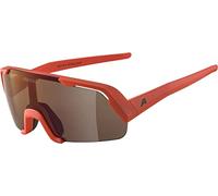 ALPINA Unisex - Bambini, ROCKET YOUTH Q-LITE occhiali sportivi, pumpkin-orange matt/red, One Size