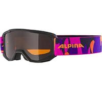 ALPINA Unisex - Bambini, SCARABEO JR. Occhiali da sci, black-pink matt, One Size