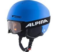 ALPINA ZUPO Set (+Piney), Casco da Sci Unisex-Bambini, Blue Matt, 51-55 cm
