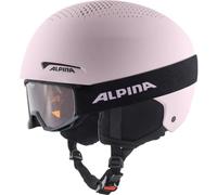 ALPINA Unisex - Bambini, ZUPO SET (+PINEY) Casco da sci, light-rose matt, 48-52 cm