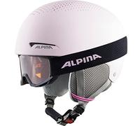 ALPINA Unisex - Bambini, ZUPO SET (+PINEY) Casco da sci, light-rose matt, 48-52 cm