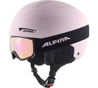 ALPINA Unisex - Bambini, ZUPO SET (+SCARABEO JR) Casco da sci, light-rose matt, 51-55 cm