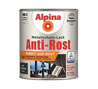Alpina, vernice protettiva per superfici in metallo, 3 in 1, direttamente sulla ruggine, RAL 7016, colore grigio antracite opaco, latta da 750 ml (etichetta in lingua italiana non garantita)