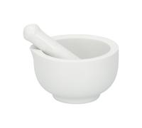 Alpina White Porcelain 8.5cm Pestle and Mortar Hand Grinder Crusher