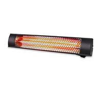 alpina XD-YS2000DE - Stufa a infrarossi 2000 W, per uso interno ed esterno, certificato IP55, fissaggio a parete o soffitto, 57 x 11,5 x 11 cm, colore: Nero