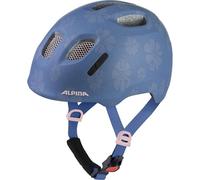 ALPINA XIMO 2 L.E. (opaco) - Casco da bici leggero e sicuro per bambini con LED opzionale - soft blue flowers matt - 45-49