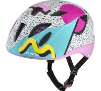 ALPINA Ximo, Flash retrò, 49-54 cm, casco da bicicletta per bambini, regolabile individualmente con luce integrata multifunzione