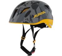 ALPINA XIMO L.E. - Casco da bici leggero, sicuro e resistente agli urti con luce LED opzionale per bambini - black yellow camo matt - 47-51