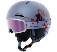 ALPINA ZUPO 2 Disney Set - Set Disney di alta qualità, sicuro ed esclusivo composto da maschera da sci e casco da sci, per bambini - Frozen - 52-56