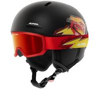 ALPINA ZUPO 2 Disney Set - Set Disney di alta qualità, sicuro ed esclusivo composto da maschera da sci e casco da sci, per bambini - Cars - 48-52