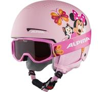 ALPINA ZUPO Set, Casco da Sci Unisex Bambino, Disney Minnie Mouse, 51-55 cm