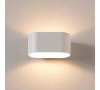 Alpinaluz Applique da parete in alluminio bianco con portalampada G9 - Design moderno ed elegante con luce LED Up and Down, ideale per soggiorno, sala da pranzo e camera da letto