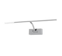 Alpinaluz Applique da Parete LED per Quadri 8W 2700K Cromato Lucido 45,5 cm | Barra inclinabile a 180° con diffusori acrilici per specchi, vetrine, mobili e decorazione murale