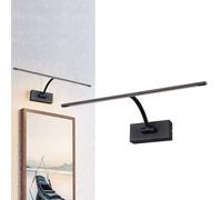 Alpinaluz Applique da parete LED per quadri 8W 2700K nero opaco 45,5 cm | Barra orientabile a 180° con diffusori laterali per quadri, specchi, vetrine, mobili e decorazione murale
