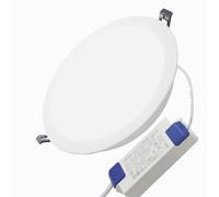 Alpinaluz Downlight LED professionale da incasso 40 W IP44 con sistema CCT bianco caldo/neutro/freddo CRI>80 alluminio 135 lm/W, diametro esterno 23 cm per soffitto alto soggiorno bagno