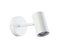 Alpinaluz Faretto da parete o da soffitto orientabile bianco - Attacco E27 - Design moderno cilindrico in acciaio per illuminazione interna - Ideale per camere da letto, soggiorno, corridoio e lettura