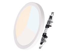 Alpinaluz Plafoniera LED bianca rotonda 18 W Ø225 mm - incasso o superficie con foro regolabile Ø65-200 mm - IP44 ultra sottile 17 mm - CCT regolabile 3000 K/4000 K/6000 K per bagno, cucina, corridoio