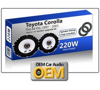 Alpine Altoparlanti Auto Con Adattatore Anelli Per Toyota Corolla Ant. Porta