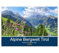 Alpine Bergwelt Tirol - Illustriert in den schönsten Farben (Wandkalender 2026 DIN A4 quer), CALVENDO Monatskalender: Tiroler Städte und Landschaften in Öl