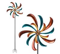 Alpine Corporation 160 cm di altezza per esterni con lama curva mulino a vento Kinetic Spinner, multicolore