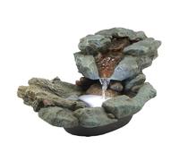 Alpine Corporation Fontana da tavolo, fibra di vetro Polystone, grigio/marrone, 50,8 cm L x 27,9 cm L x 22,9 cm H