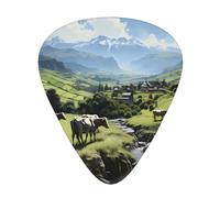 Alpine Farm mucche i 12 plettri per chitarra includono tre plettri: sottili, medi e pesanti. Adatto per chitarre elettriche, acustiche e bassi di tutte le forze