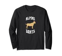 Alpine Goats Mountain Charm Rustico Fattoria Animale Maglia a Manica