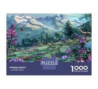 Alpine Meadow with Deer Puzzle 1000 Pezzi : Giochi Educativi Puzzles Per Adulti Home Decor Grande Regalo 38x26cm/1000pcs