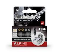 Alpine MusicSafe Tapones para los oídos para músicos - Mejora tu experiencia musical con dos filtros intercambiables - Protección auditiva Hipoalergénico - Tapones reutilizables - Transparente