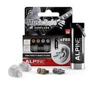 Alpine MusicSafe Tapones para los oídos para músicos - Mejora tu experiencia musical con dos filtros intercambiables - Protección auditiva Hipoalergénico - Tapones reutilizables - Transparente