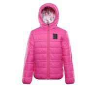 Alpine Pro - Giacca invernale per bambini, calda, antivento, impermeabile, reversibile, con cappuccio riflettente, per le mezze stagioni, stile puffy, Colore: rosa., 158