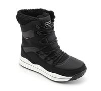 Alpine Pro Merata - Stivali invernali da donna, foderati, impermeabili, per neve e gelo, scarpe da trekking per montagna, scarpe all'aperto, stivali termici, stivali stringati, Nero , 41 EU