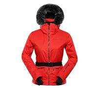 ALPINE PRO OLADA Giacca da donna alla moda con cappuccio da sci, giacca da snowboard elasticizzata con pelliccia, giacca invernale con paraneve, giacca outdoor, giacca da escursionismo, giacca per la