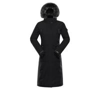 Alpine Pro Wussa, giacca invernale da donna, cappotto alla moda, cappotto invernale con cappuccio, robusto e caldo, impermeabile, traspirante, antivento e straordinariamente caldo, Nero , L