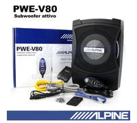 Alpine PWE-V80 subwoofer attivo in cassa 160W da 8" 20cm con controllo remoto