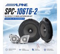 Alpine SPC-106T6 Sistema di Altoparlanti Separati da 16,5 cm specifici per VW