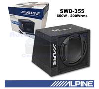 Alpine SWD-355 Subwoofer Amplificato Attivo Bass Reflex da 32 cm (15'') 650W