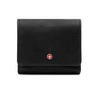 alpine swiss Portafoglio da donna RFID in vera pelle trifold ID finestra portamonete porta carte di credito piccolo portafoglio compatto da donna, Nero , Taglia unica