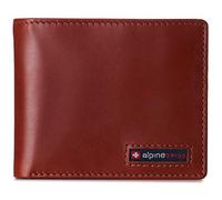 alpine swiss Portafoglio uomo in pelle di vacchetta con blocco RFID Bifold 2 ID Windows diviso Bill Section viene fornito in confezione regalo Tan