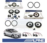 ALPINE SXE1750S+SXE1725S Casse Altoparlanti Ant+Post per PEUGEOT 308 DAL 07>13