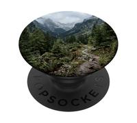 Alpine Valley River Bend Panorama Panoramica Montagna PopSockets PopGrip Adesivo