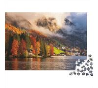 Alpine Village Puzzles 1000Pc Materiale Riciclato Swiss Scenery Puzzles for Anziani Puzzle Game Accessori Interessante Gioco Familiare Accessori for Adultis 70x50cm/1000pcs