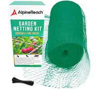 AlpineReach 2m x 20m Rete da Giardino, Anti Uccelli, Maglia Tessuta Extra Resistente di Protezione, Per Piante, Frutta, Fiori, Alberi e Animali, Maglie Robuste Riutilizzabili, Verde