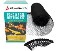 AlpineReach 2m x 3m Rete per Stagno e Laghetto, Maglia Tessuta Extra Resistente di Protezione, Difende i Pesci Koi da Uccelli, Gatti e Predatori, Anti-UV, Riutilizzabile, Nero