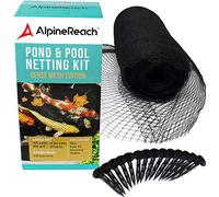 AlpineReach 4,5m x 6m Rete per Stagno e Laghetto, Maglia Tessuta Extra Resistente di Protezione, Difende i Pesci Koi da Uccelli, Gatti e Predatori, Anti-UV, Riutilizzabile, Nero