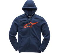 Alpinestars 1038530527030M Ageless II Felpa Con Zip Davanti Md Blu/Nero